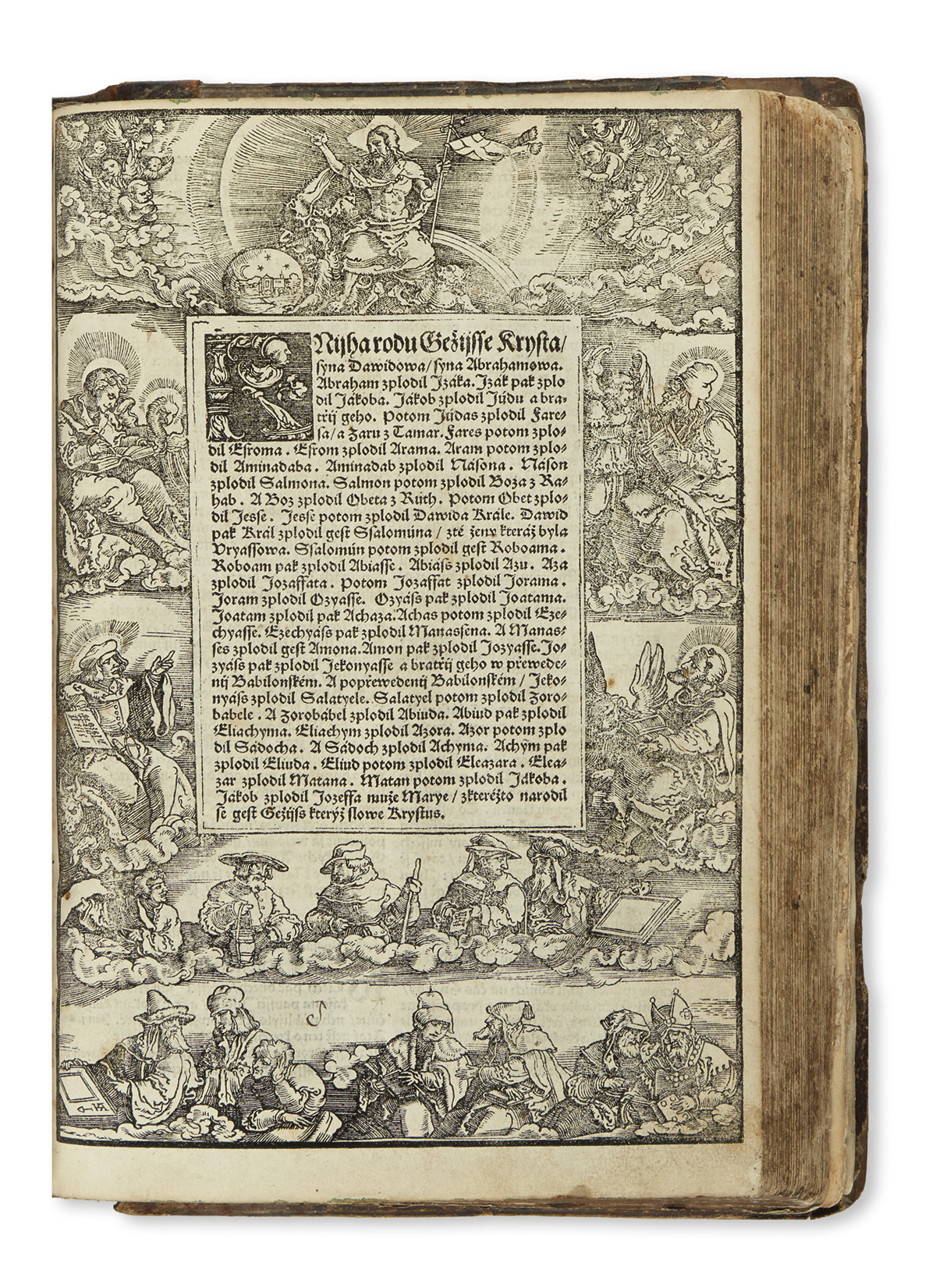 BIBLE IN CZECH.  Biblij Czeska.  1540.  Lacks title, next leaf, and last leaf of table at end.